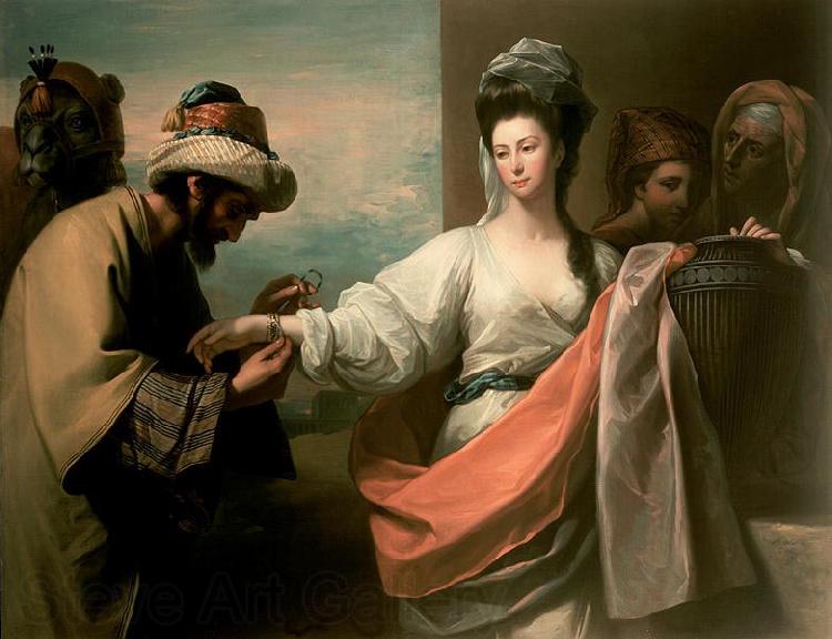 Benjamin West Isaac's servant trying the bracelet on Rebecca's arm Spain oil painting art